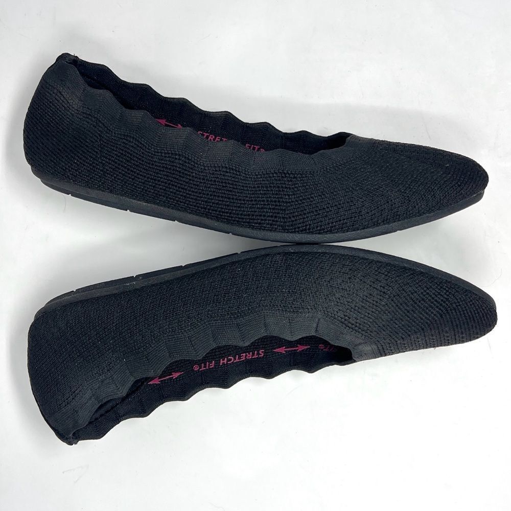 Skechers Cleo 2.0 Love Spell Black Woven Stretch Fit Knit Memory Foam Flats 7.5 - Picture 3 of 8